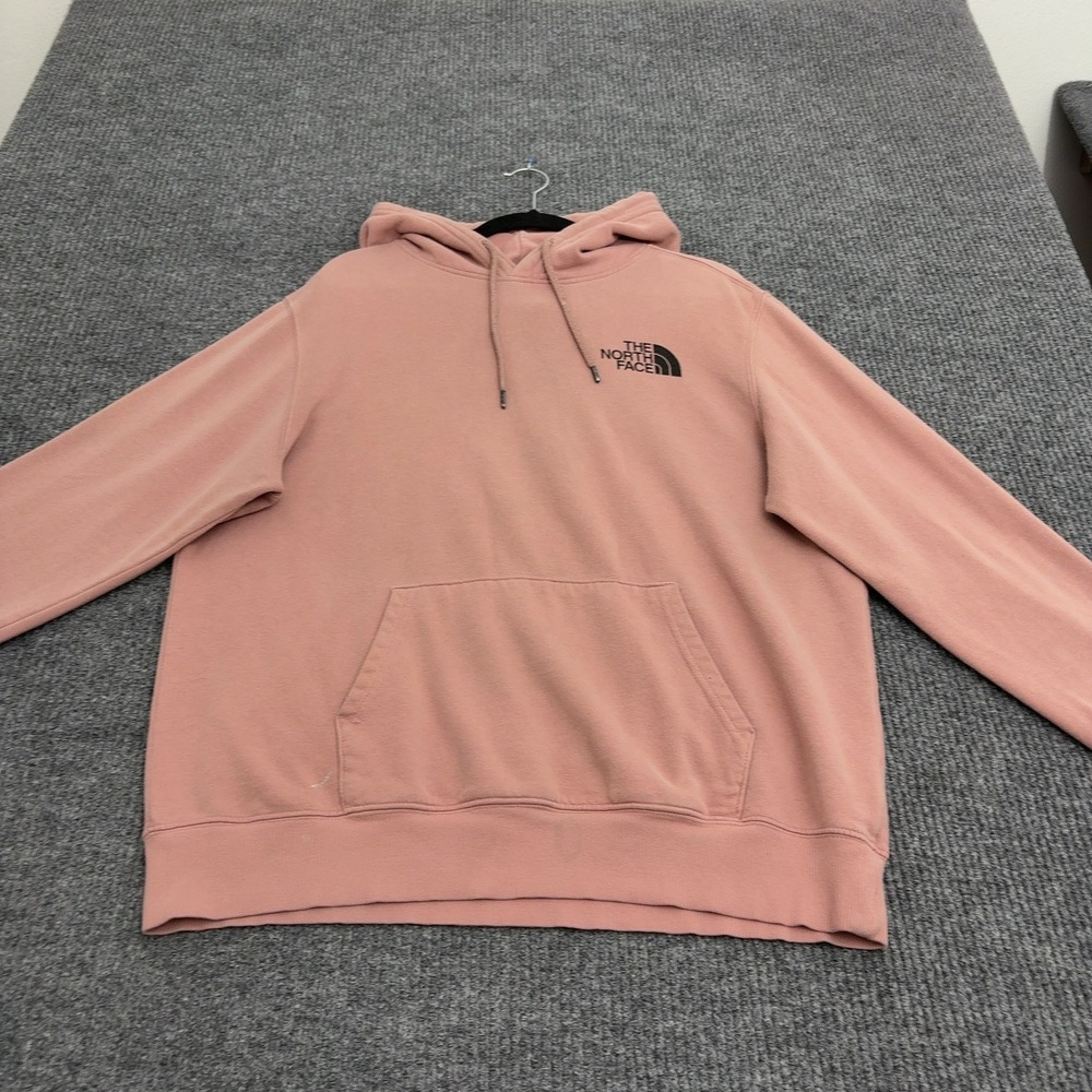 The North Face Hoodie Mens L Pink Cotton Blend Box Logo Gorpcore Streetwear